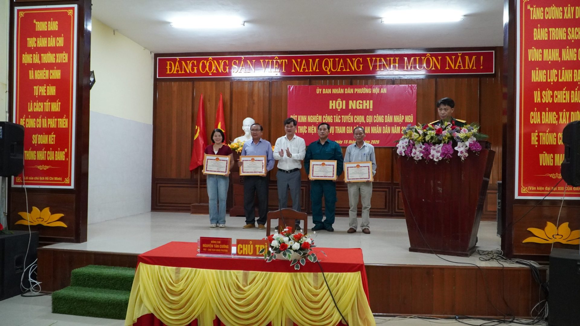 Phường Hội An: Hội nghị rút kinh nghiệm công tác tuyển quân năm 2026, triển khai nhiệm vụ năm 2027.