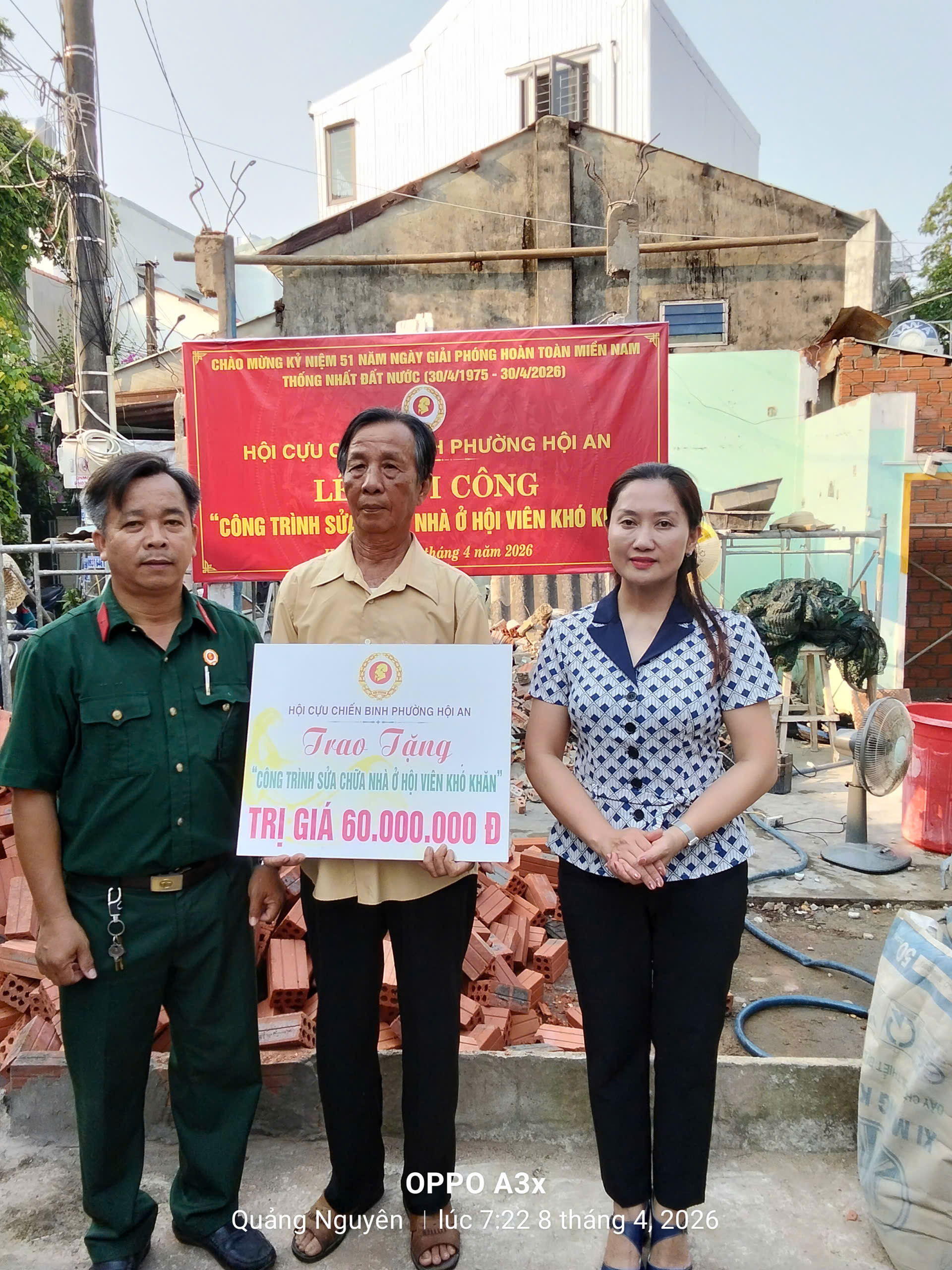 Hội CCB phường Hội An khởi công sửa chữa nhà ở cho gia đình có hoàn cảnh khó khăn