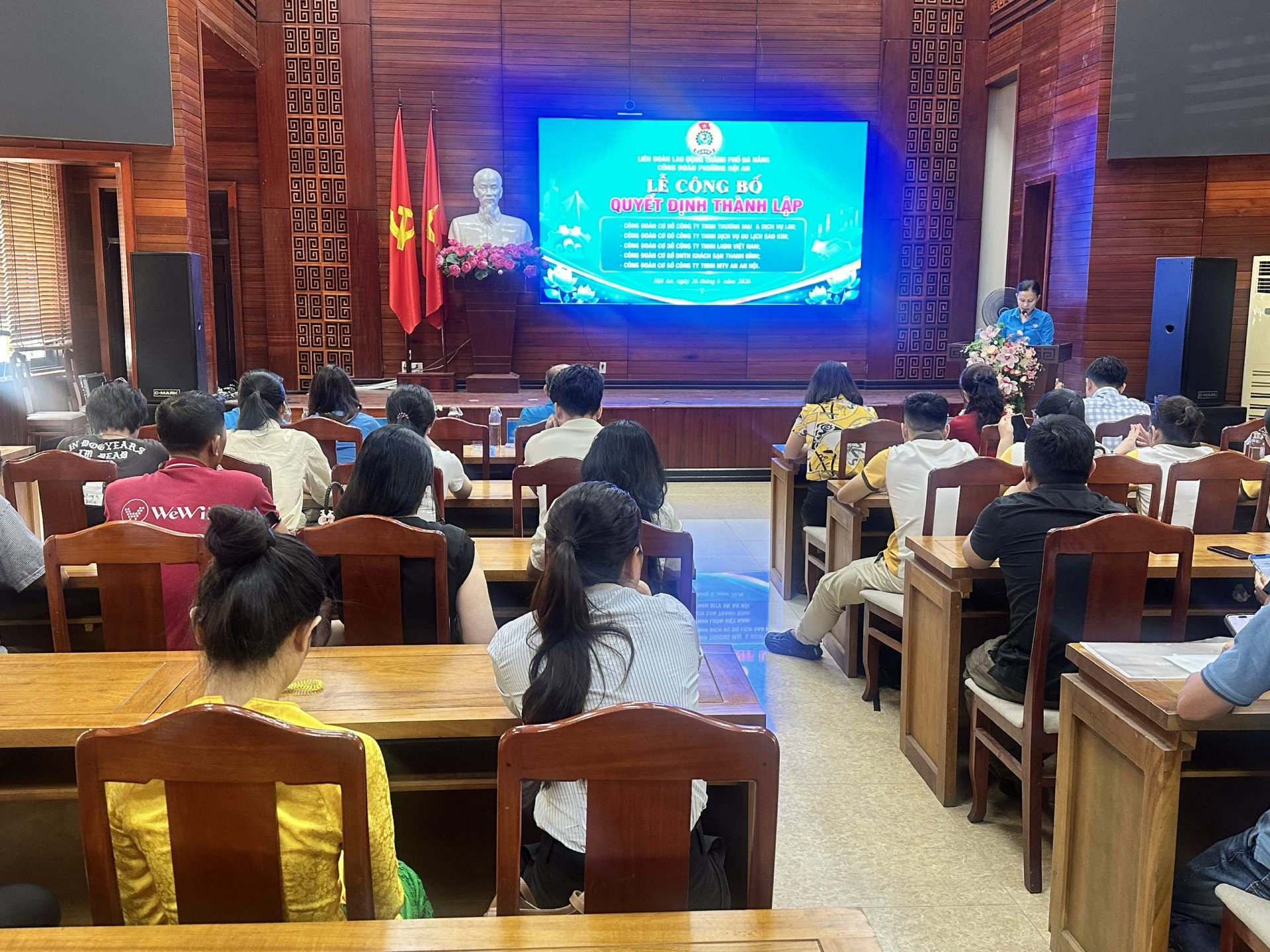 Lễ công bố quyết định thành lập các Công đoàn cơ sở trên địa bàn phường Hội An
