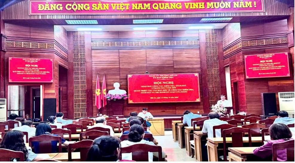 UBKT Đảng uỷ phường Hội An vừa tổ chức hội nghị giao ban công tác kiểm tra, giám sát 9 tháng đầu năm 2026